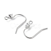 Rhodium Plated 925 Sterling Silver with Clear Cubic Zirconia Earring Hooks STER-G036-16P-2
