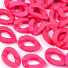 Opaque Spray Painted Acrylic Linking Rings OACR-R249-03B-2