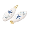 Printed Brass Pendants KK-CBA3895-02D-G-2