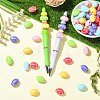 60Pcs 6 Colors Opaque Acrylic European Beads SACR-CJ0001-92-6