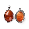 Natural Red Striped Agate/Banded Agate Pendants G-D851-38-4