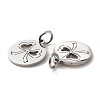 Non-Tarnish 304 Stainless Steel Charms STAS-D050-07P-02-3
