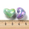 UV Plating Opaque Acrylic Beads X-OACR-E031-09-3