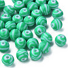 Opaque Striped Acrylic Beads MACR-S373-27D-07-3