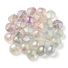 UV Plating Luminous Transparent Acrylic Beads OACR-P010-05-2