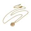 Brass Micro Pave Clear Cubic Zirconia Pendant Necklaces for Women NJEW-E106-05KCG-01-2