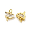 Brass with Clear Cubic Zirconia Pendant Bail KK-G490-05G-2