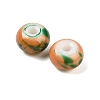 Opaque Spray Painted Glass Beads GLAA-G118-01V-2