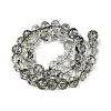 Crackle Transparent Glass Beads Strands GLAA-N063-10mm-03-3