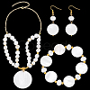 Natural Pearl Necklaces & Bracelets & Dangle Earring Sets SJEW-PH01394-6