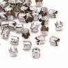 Platinum Iron Flower Bead Caps X-IFIN-015Y-N-3