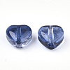 Transparent Spray Painted Glass Beads GLAA-N035-02-E02-2