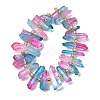 Electroplated Natural Quartz Crystal Beads Strands G-F800-D13-2
