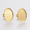 Ion Plating(IP) 304 Stainless Steel Stud Earring Settings STAS-F148-03G-1