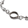 Tarnish Resistant 201 Stainless Steel Link Bracelet Settings Fit for Cabochons MAK-K023-01D-P-2