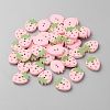 50Pcs 2-Hole Wood Buttons BUTT-WH20007-004-1