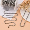 Tarnish Resistant Men's Jewelry Making 304 Stainless Steel Box Chains CHS-A003F-4.0mm-5