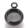 304 Stainless Steel Pendant Cabochon Settings STAS-K202-03B-B-1