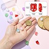 16Pcs 8 Colors Transparent Glass Enamel Beads GLAA-CJ0002-66-2