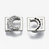 Brass Micro Pave Clear Cubic Zirconia Cabochons KK-S061-50P-NR-2