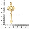 Brass Micro Pave Cubic Zirconia Big Pendants KK-B147-04G-05-3