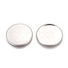 Tarnish Resistant 304 Stainless Steel Plain Edge Bezel Cups STAS-E460-10P-30mm-1