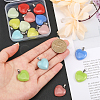 16Pcs 8 Colors Synthetic Luminous Stone Pendants G-CA0001-69-4