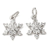 Brass Micro Pave Cubic Zirconia Pendants with Jumping Ring KK-A254-24P-1