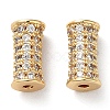 Brass Micro Pave Cubic Zirconia Beads KK-P239-24G-1