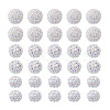 30Pcs 3 Styles Acrylic & Resin with Rhinestone Round Beads OACR-PH0004-27-7