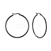 304 Stainless Steel Big Hoop Earrings EJEW-F105-06B-1