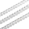 Tarnish Resistant Handmade 304 Stainless Steel Wafer Charms Chains CHS-M004-12P-1