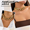 1Pc Aluminum Chunky Cuban Link Chain Choker Necklaces for Women NJEW-SP0001-11LG-6