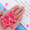 Transparent Crackle Acrylic Beads MACR-S373-66C-N09-3