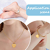 2Pcs 2 Colors Stainless Steel Heart Cinerary Casket Pendant Necklaces NJEW-CN0001-26-3