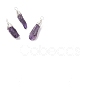 5Pcs Rough Natural Amethyst Pendants G-ZF0001-02-1