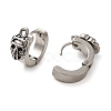 Skull Shape 304 Stainless Steel Hoop Earrings Findings STAS-Q317-01AS-2