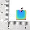 304 Stainless Steel Stamping Blank Tag Charms STAS-I311-28RC-3