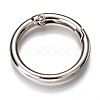 Zinc Alloy Spring Gate Rings PALLOY-C100-01P-05-1