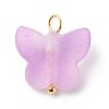 Frosted Two Tone Spray Painted Transparent Acrylic Pendants PALLOY-JF01810-02-2
