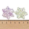Christmas Snowflake UV Plating Luminous Rainbow Iridescent Acrylic Beads LACR-R001-07A-6