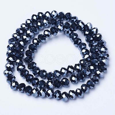 Electroplate Glass Beads Strands EGLA-A034-P3mm-A18-1