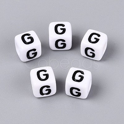 Opaque Acrylic Beads SACR-N020-04A-G-1