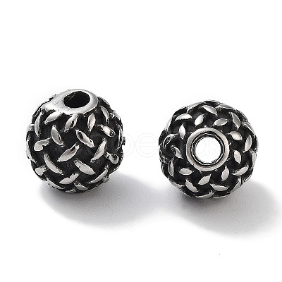 304 Stainless Steel Beads Hand Polished STAS-M057-18AS-1