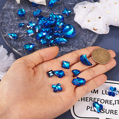 90Pcs 9 Styles Electroplated Glass Pendants EGLA-TA0001-14-1