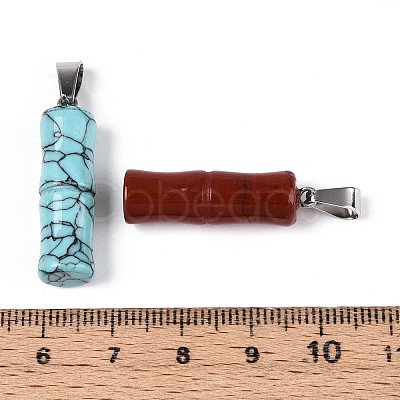 Natural & Synthetic Mixed Stone Pendants G-N353-04-1