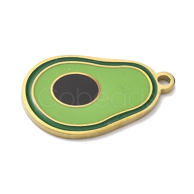 304 Stainless Steel Fruit Enamel Pendants LS-STAS-G362-04G-01-1