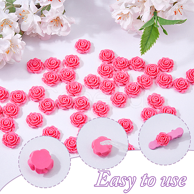 80Pcs Opaque Resin Cabochons RESI-DC0001-61B-1