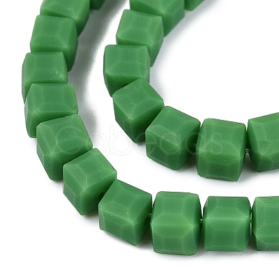 Opaque Frosted Glass Beads Strands GLAA-N072-01A-B09-1