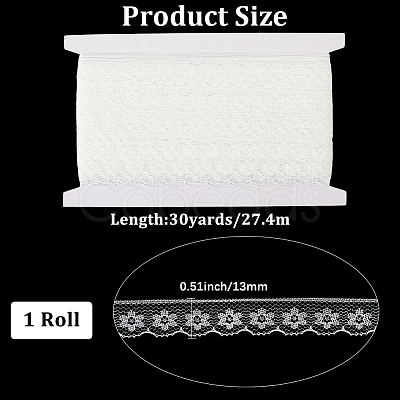 Polyester Lace Triming Ribbons OCOR-WH20050-028C-1